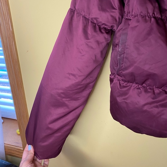 Theory Coat Size Small Cropped Puffer Purple - Picture 5 of 10